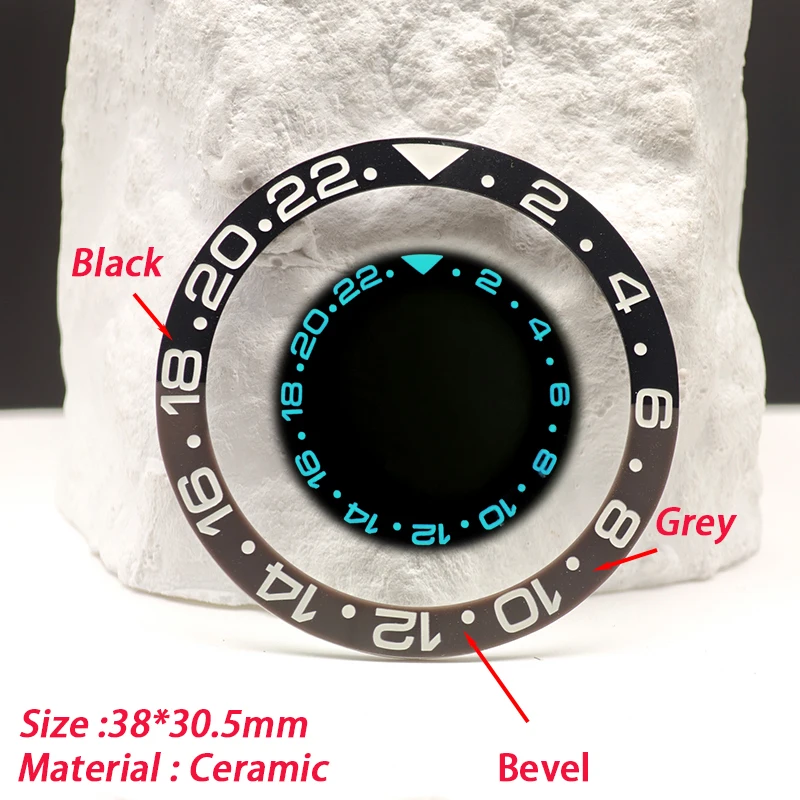 38mm*30.6mm GMT Watch Ceramic Bezel Insert BGW9 Luminous Fit SKX007 SKX009 Tuna Canned Diving Turtle GMT SUB YACHT-MASTER
38mm*30.6mm GMT Watch Ceramic Bezel Insert BGW9 Luminous Fit SKX007 SKX009 Tuna Canned Diving Turtle GMT SUB YACHT-MASTER