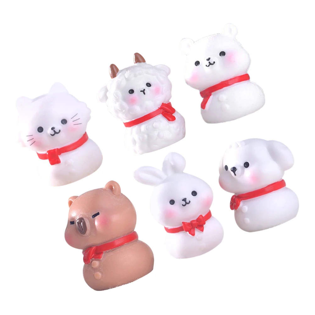 6pcs Snowman Animal Figurine Resin Miniature Decorations for Garden Plant Craft Project Ornament Small Statue
6pcs Snowman Animal Figurine Resin Miniature Decorations for Garden Plant Craft Project Ornament Small Statue