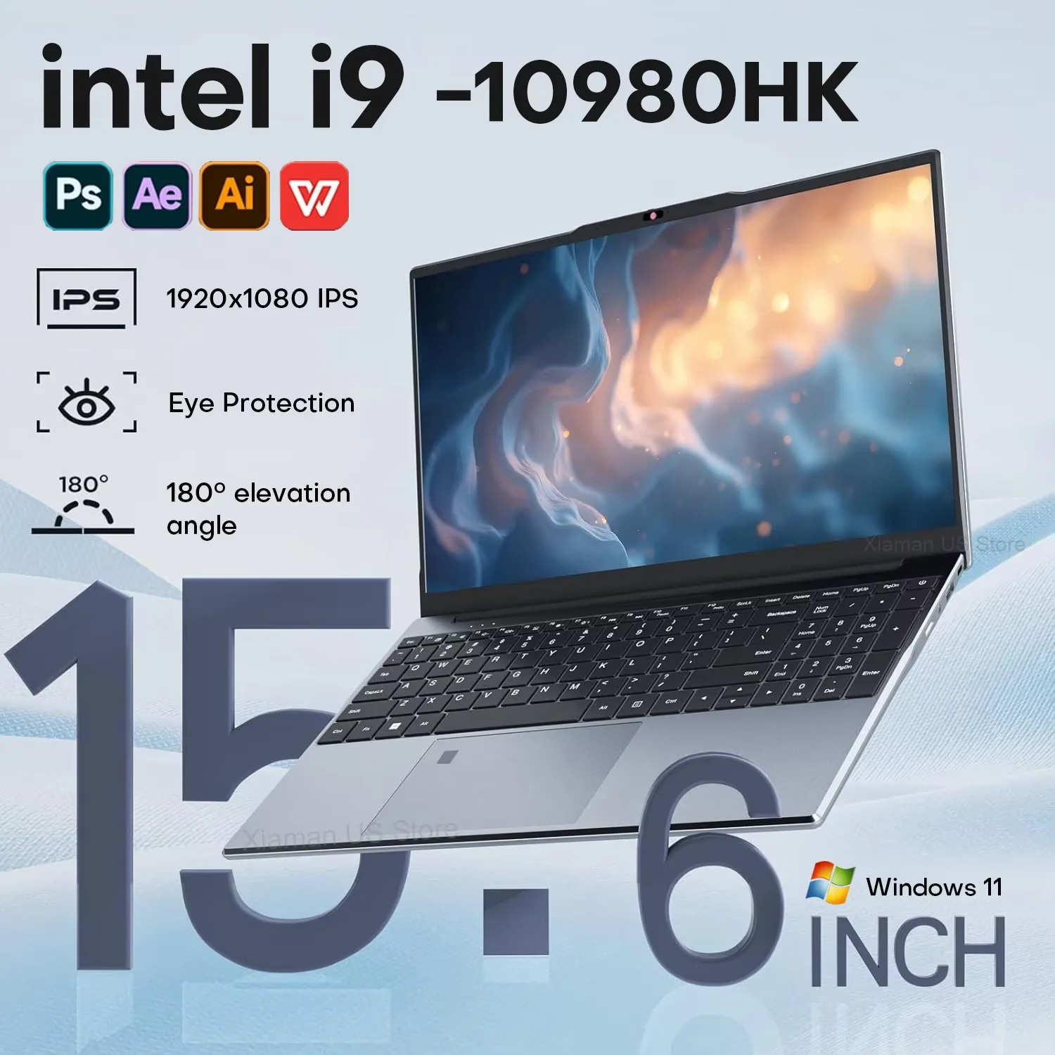 15.6 Inch Laptop Intel Core i9-10980HK Windows 11 Por 32GB DDR4 M.2 2048TB SSD Ultrabook Computer Fingerprint Unlock WIFI 5 BT
15.6 Inch Laptop Intel Core i9-10980HK Windows 11 Por 32GB DDR4 M.2 2048TB SSD Ultrabook Computer Fingerprint Unlock WIFI 5 BT