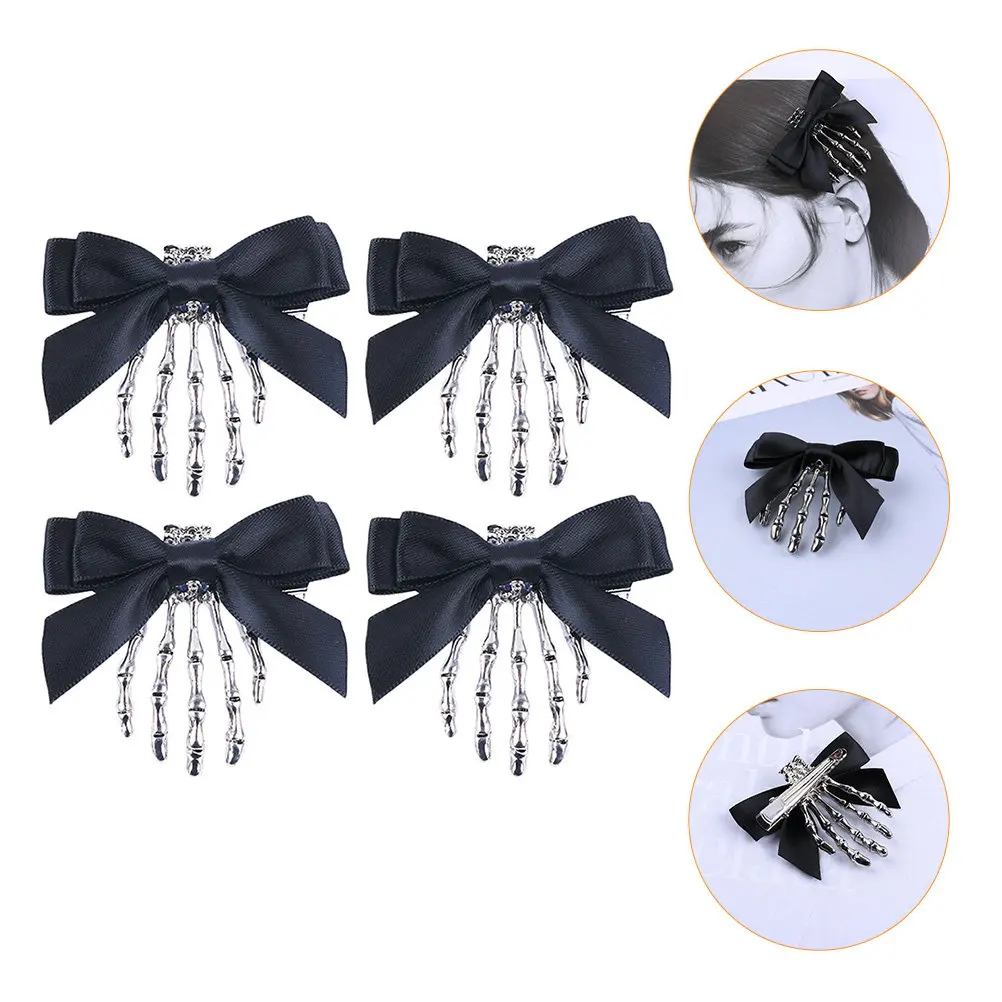4Pcs Halloween Skull Claw Hairpins Creative Hair Clips Unique Hair Barrettes Halloween Party Supplies for Friends
4Pcs Halloween Skull Claw Hairpins Creative Hair Clips Unique Hair Barrettes Halloween Party Supplies for Friends