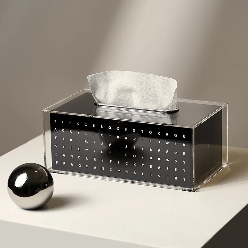Black Letter Tissue Box Simple Dining Table Napkins Storage Living Room Coffee Table Tissue Box Interior Decoration Accessories
Black Letter Tissue Box Simple Dining Table Napkins Storage Living Room Coffee Table Tissue Box Interior Decoration Accessories