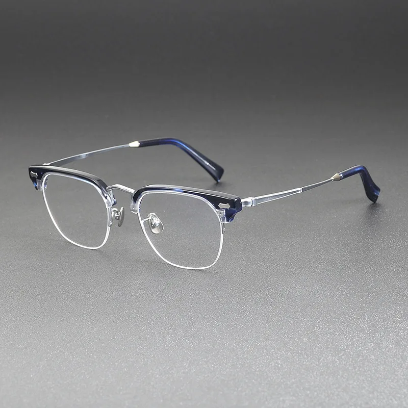 Luxury Fashion Half Frame Titanium Glasses Frame Women optical Myopia Presbyopia prescription Retro eyewear Customization Logo
Luxury Fashion Half Frame Titanium Glasses Frame Women optical Myopia Presbyopia prescription Retro eyewear Customization Logo