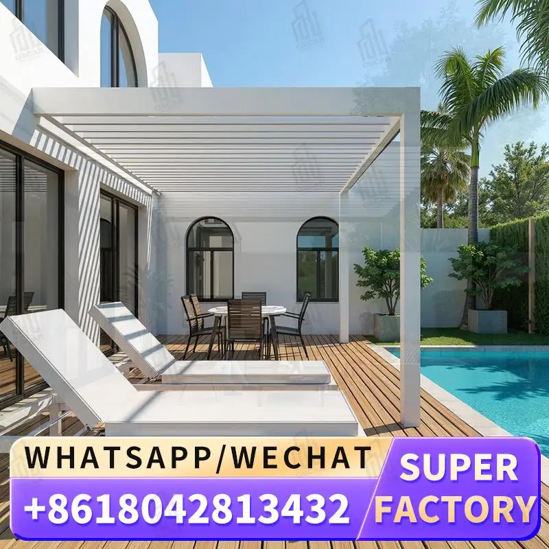 Install Easily Bioclimatic Awning Waterproof Outdoor Aluminum Structure Bioclimatic Canopy Louvre Pavilion Garden Patio Courtyar
Install Easily Bioclimatic Awning Waterproof Outdoor Aluminum Structure Bioclimatic Canopy Louvre Pavilion Garden Patio Courtyar