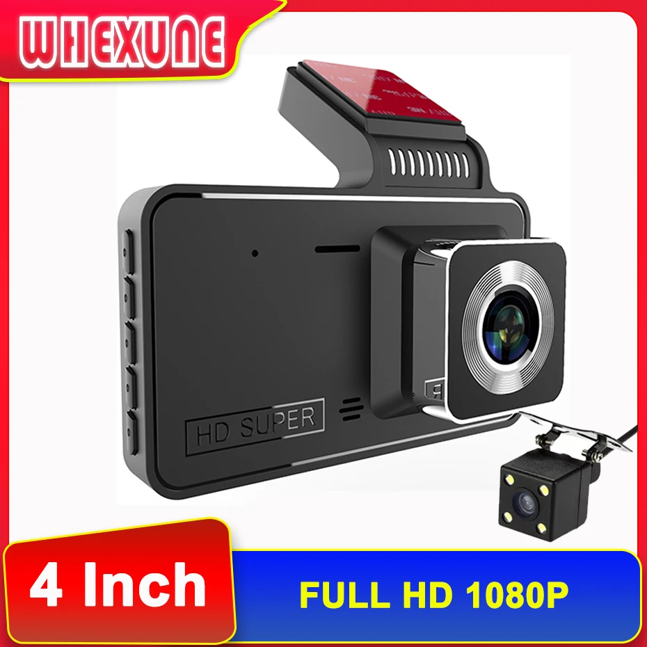 Видеорегистратор WHEXUNE, 4-дюймовая камера переднего и заднего вида, с двумя объективами, 1080P
Видеорегистратор WHEXUNE, 4-дюймовая камера переднего и заднего вида, с двумя объективами, 1080P