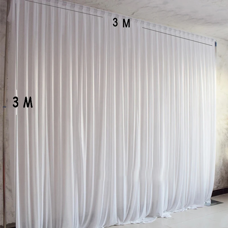 3x3M Simple White Ice Silk Party Curtain Wedding Event Backdrops Stage Decoration Baby Shower Birthday Wall Decoration
3x3M Simple White Ice Silk Party Curtain Wedding Event Backdrops Stage Decoration Baby Shower Birthday Wall Decoration