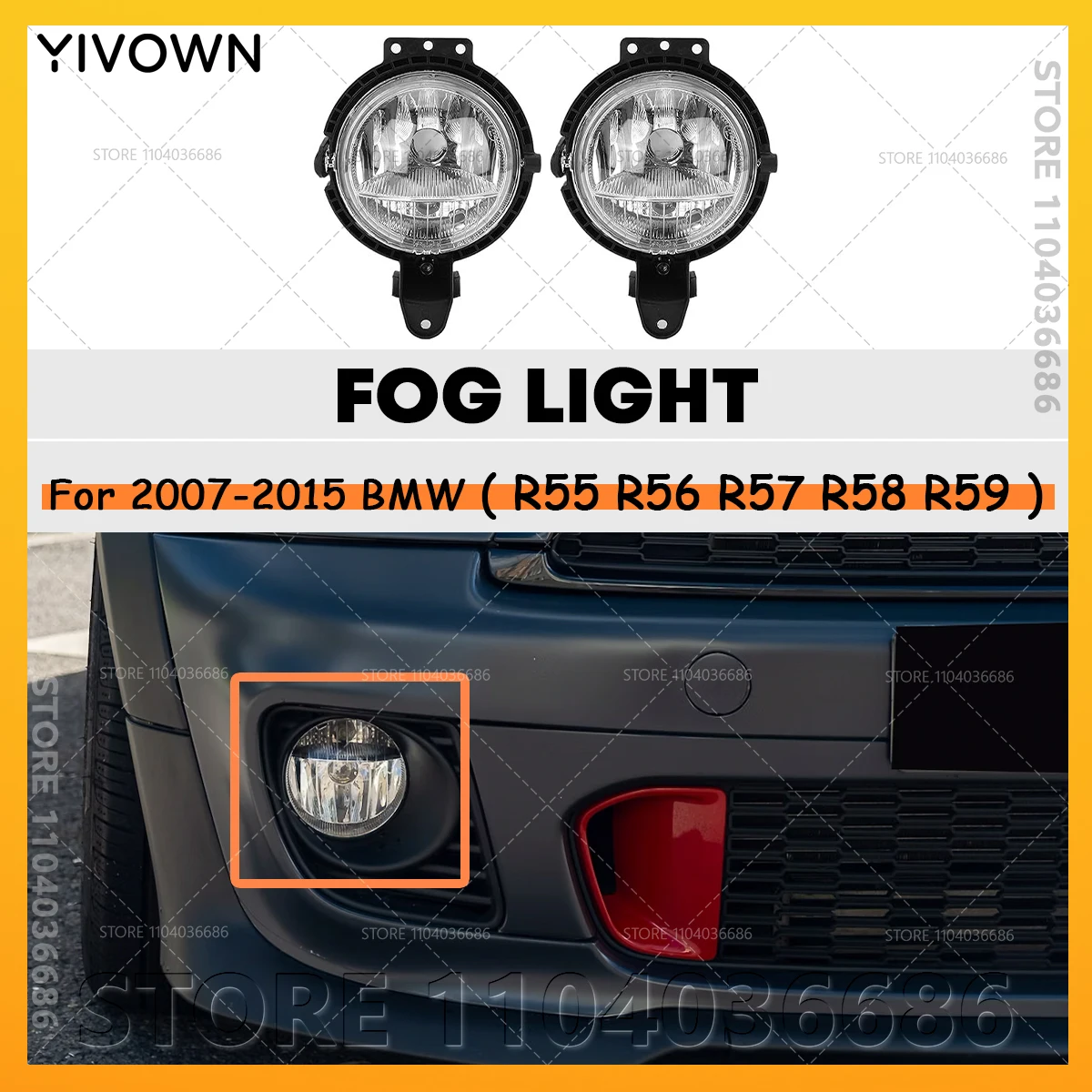 For 2007 2008 2009 2010 2011 2012 2013 2014 2015 BMW Mini Cooper R55 R56 R57 R58 R59 Front Bumper Fog Lights Lamps 63172751295
For 2007 2008 2009 2010 2011 2012 2013 2014 2015 BMW Mini Cooper R55 R56 R57 R58 R59 Front Bumper Fog Lights Lamps 63172751295
