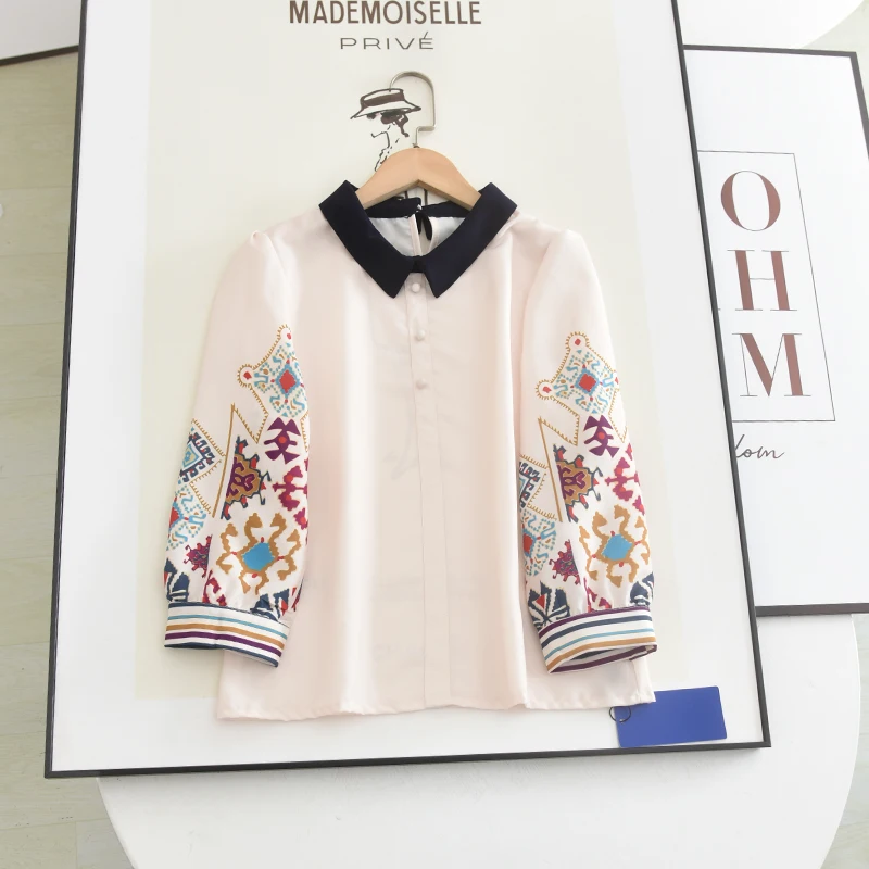 Женский топ Design Sensation в стиле ретро с цветным принтом Nine-Quarter Sve irt, весеннее новое поступление Faion Ele Sle
Женский топ Design Sensation в стиле ретро с цветным принтом Nine-Quarter Sve irt, весеннее новое поступление Faion Ele Sle