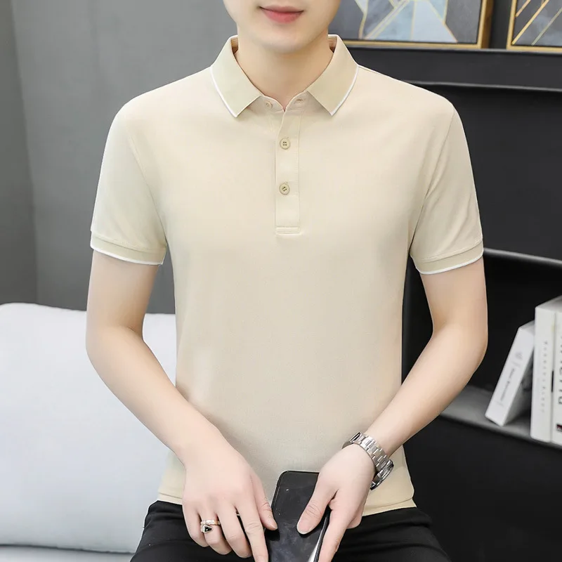 Men's Casual Short Sleeve Shirt T-Shirt 2026 New Style Turn-down Collar Base Shirt Top Cotton Korean Style Pure Color
Men's Casual Short Sleeve Shirt T-Shirt 2026 New Style Turn-down Collar Base Shirt Top Cotton Korean Style Pure Color