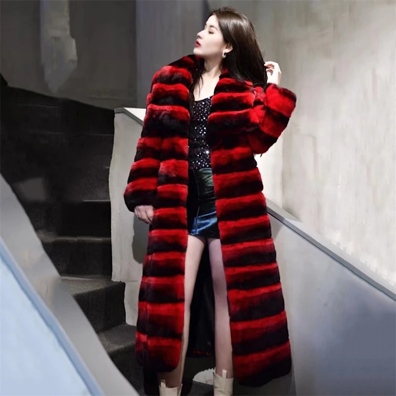 2023 Long Style Real Fur Coat 100% Natural Rex Rabbit Fur Warm Coat Ladies Winter Luxury Slim Fashion Fur Coat
2023 Long Style Real Fur Coat 100% Natural Rex Rabbit Fur Warm Coat Ladies Winter Luxury Slim Fashion Fur Coat