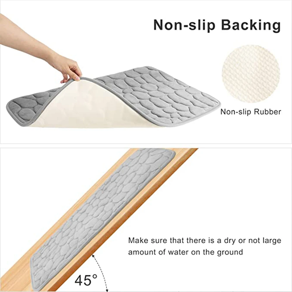Non Slip Bath Mats Thick Soft Comfortable Light Grey Anti Skid Water Absorption Memory Foam Door Mat For Bathroom Kitchen Home
Non Slip Bath Mats Thick Soft Comfortable Light Grey Anti Skid Water Absorption Memory Foam Door Mat For Bathroom Kitchen Home