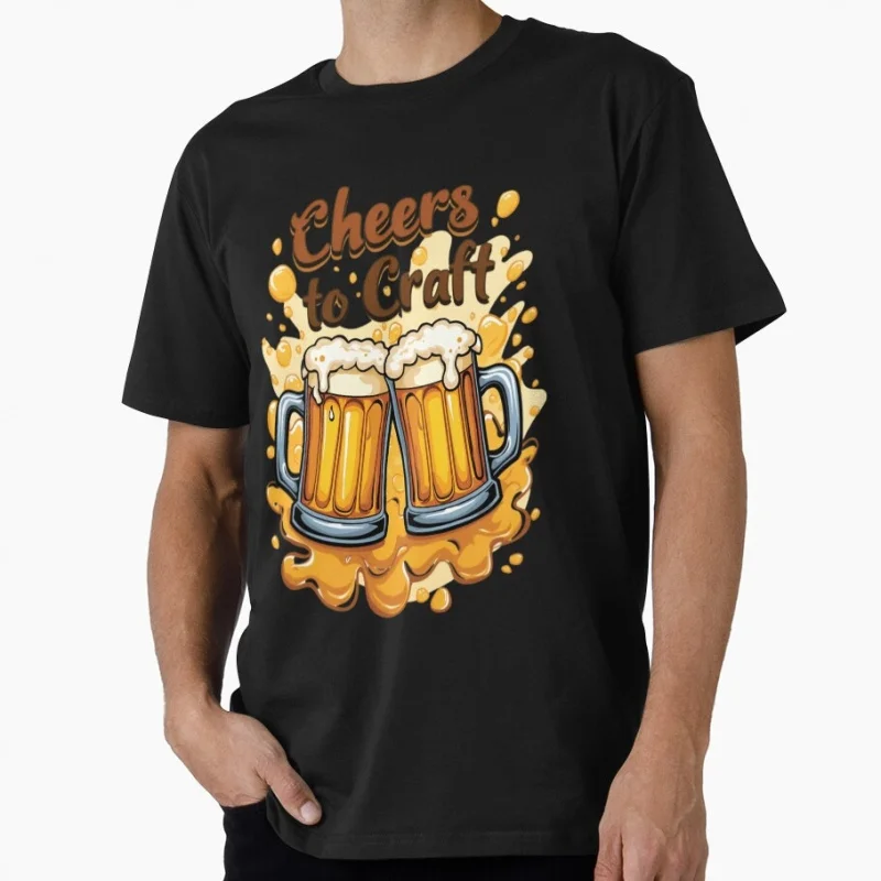 Cheers to craft Funny Gift T shirt for beer lover 100% cotton printed top O-Neck Short Sleeve Graphic clothes All size tee S-6XL
Cheers to craft Funny Gift T shirt for beer lover 100% cotton printed top O-Neck Short Sleeve Graphic clothes All size tee S-6XL