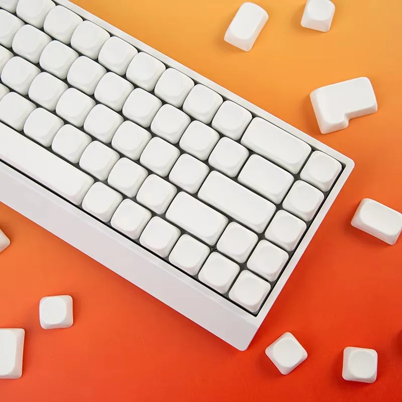 MOA height 130 keys pure white material mechanical keyboard cap PBT material pure white sublimation keycap
MOA height 130 keys pure white material mechanical keyboard cap PBT material pure white sublimation keycap