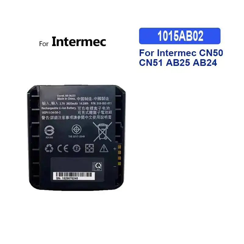 Долговечный аккумулятор для портативного сканера 1015AB02 емкостью 4600 мАч для Intermec CN50 CN51 AB25 AB24
Долговечный аккумулятор для портативного сканера 1015AB02 емкостью 4600 мАч для Intermec CN50 CN51 AB25 AB24