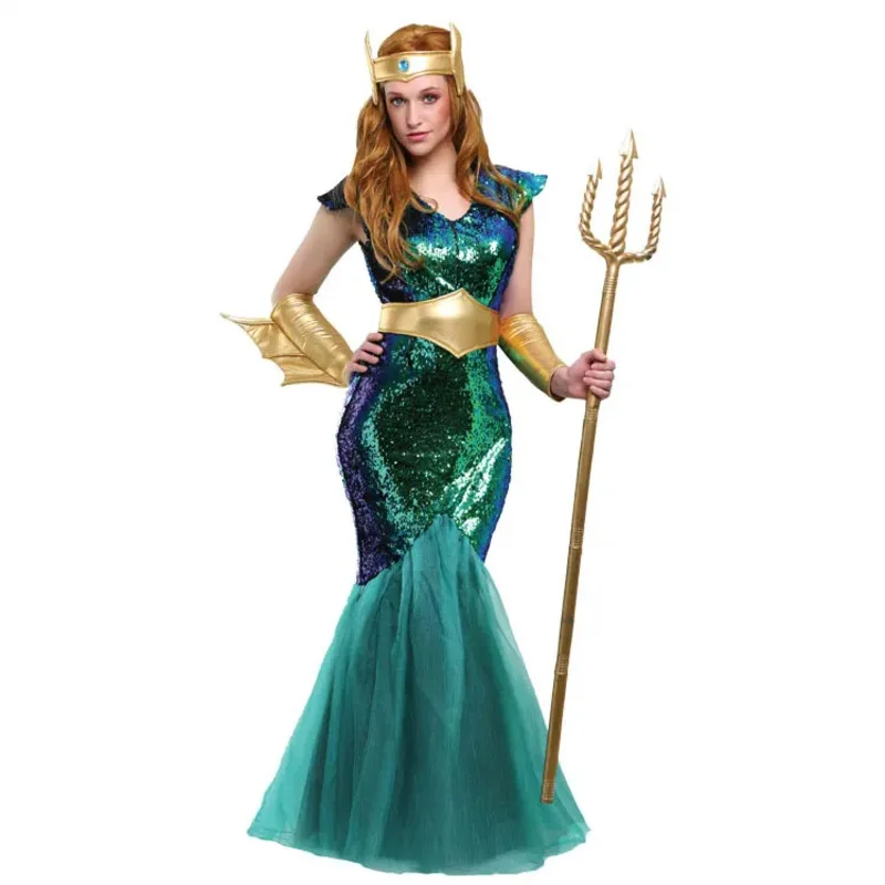Halloween Annual Meeting Adult Greek And Roman Mythical Goddess Naga Sea Demon Sea God Cosplay Costume
Halloween Annual Meeting Adult Greek And Roman Mythical Goddess Naga Sea Demon Sea God Cosplay Costume