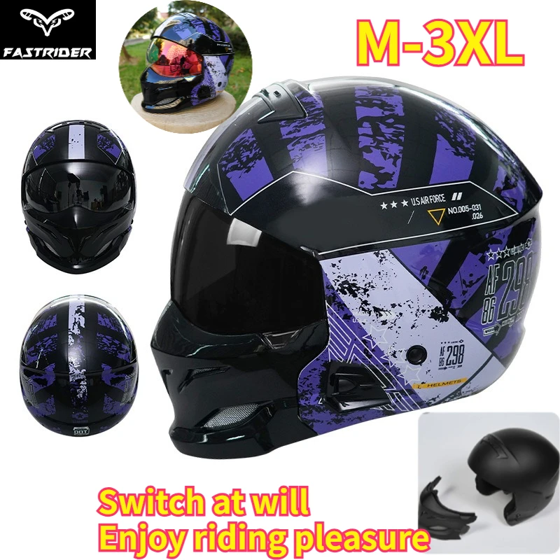 Modular Flip Up Motorcycle Helmet, Full Face with Dual Visors, Anti-UV Plated Visor, Bluetooth Ready for Riding, Racing
Modular Flip Up Motorcycle Helmet, Full Face with Dual Visors, Anti-UV Plated Visor, Bluetooth Ready for Riding, Racing