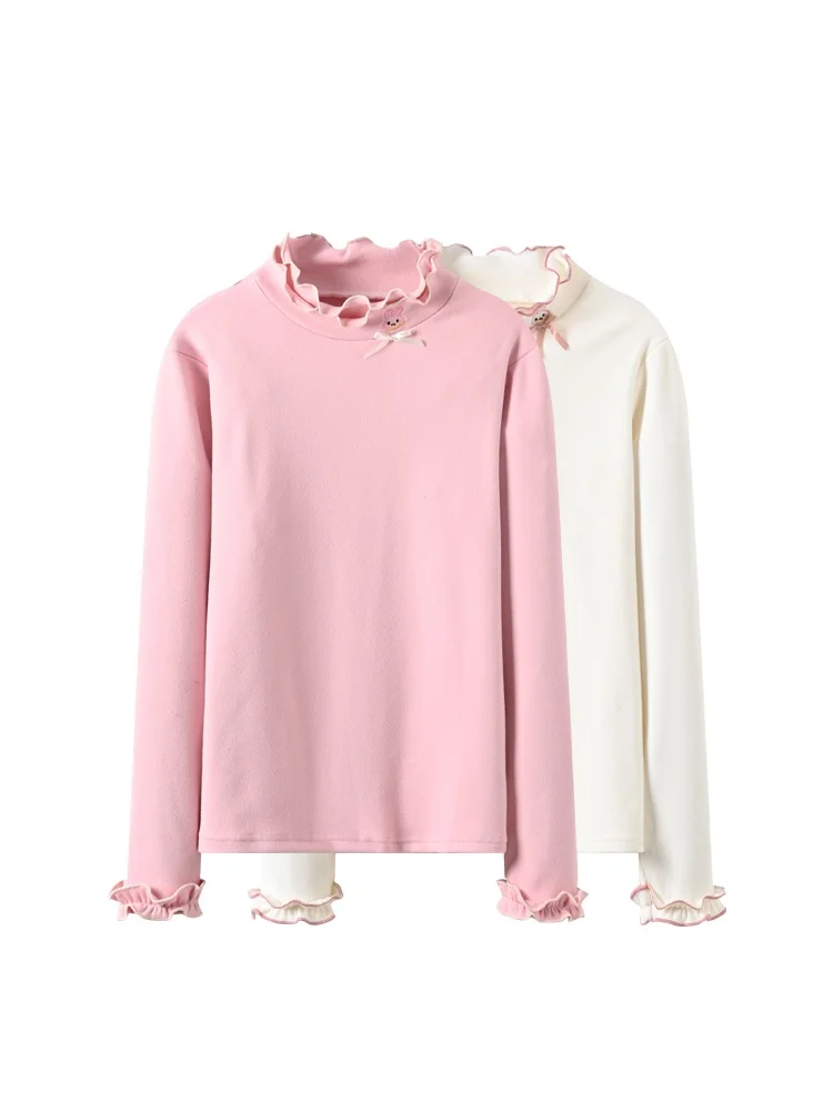 Faionable Casual Long Sve Ruffle Collar Top for plus Size Women Autumn Winter New Sle Cotton Mid-Length T-irt
Faionable Casual Long Sve Ruffle Collar Top for plus Size Women Autumn Winter New Sle Cotton Mid-Length T-irt