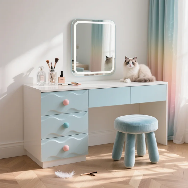Creative Elegant Vanity For Women Modern Unique Quality Trendy Makeup Vanities Aesthetic Vanity De Mujer Bedroom Furniture
Creative Elegant Vanity For Women Modern Unique Quality Trendy Makeup Vanities Aesthetic Vanity De Mujer Bedroom Furniture