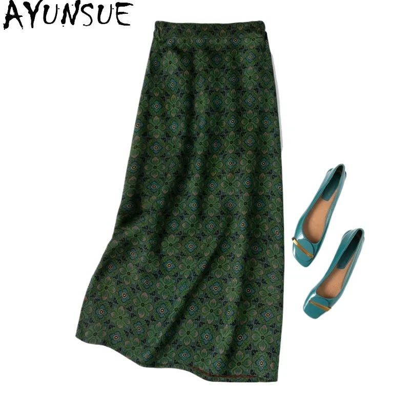 AYUNSUE 100% Mulberry Silk Skirt Elastic Waist Skirts for Women Long Luxury Women Clothing High Quality Spring New Jupe Femmes
AYUNSUE 100% Mulberry Silk Skirt Elastic Waist Skirts for Women Long Luxury Women Clothing High Quality Spring New Jupe Femmes