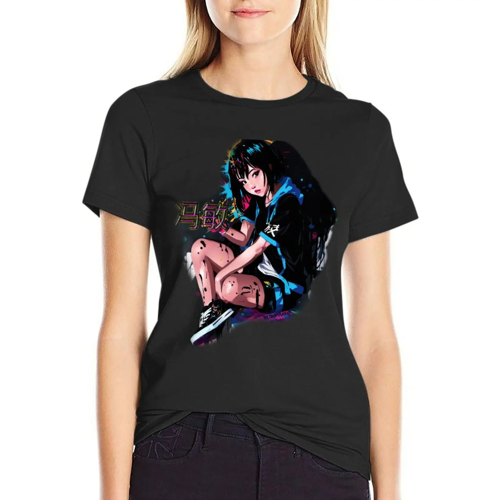 Feng Min graffiti style T-Shirt plus size tops graphics Female clothing anime clothes Women's tops
Feng Min graffiti style T-Shirt plus size tops graphics Female clothing anime clothes Women's tops
