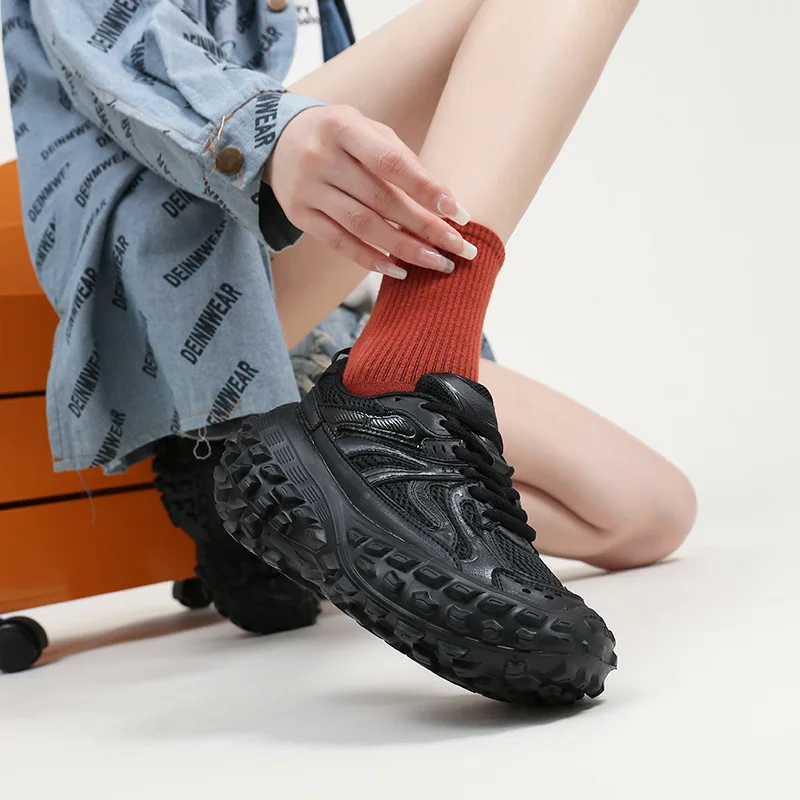 Women Dad Shoes Thick Soled Running Shoes Breathable Tire Sole Women's Shoes Lightweight Little White Shoes New Spring Autumn
Women Dad Shoes Thick Soled Running Shoes Breathable Tire Sole Women's Shoes Lightweight Little White Shoes New Spring Autumn