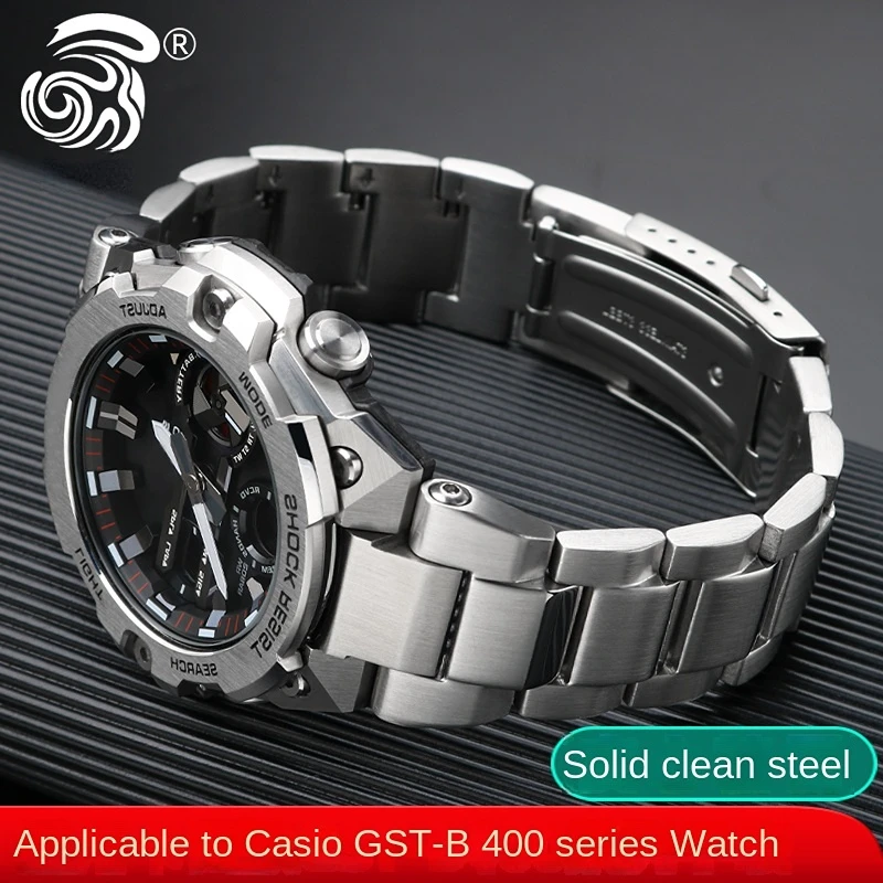For Casio watchband G-SHOCK GST-B400 convex solid stainless steel watch strap men Metal modified Wrist band Bracelet accessories
For Casio watchband G-SHOCK GST-B400 convex solid stainless steel watch strap men Metal modified Wrist band Bracelet accessories