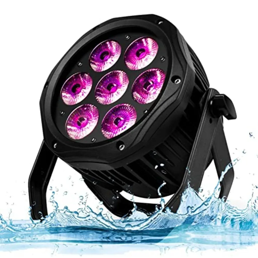 Par Lights IP65 Waterproof Outdoor LED 7x18W RGBWA+UV Lighting Stage Wash/Strobe DMX512 Sound Activated Uplights Fanless Muted
Par Lights IP65 Waterproof Outdoor LED 7x18W RGBWA+UV Lighting Stage Wash/Strobe DMX512 Sound Activated Uplights Fanless Muted
