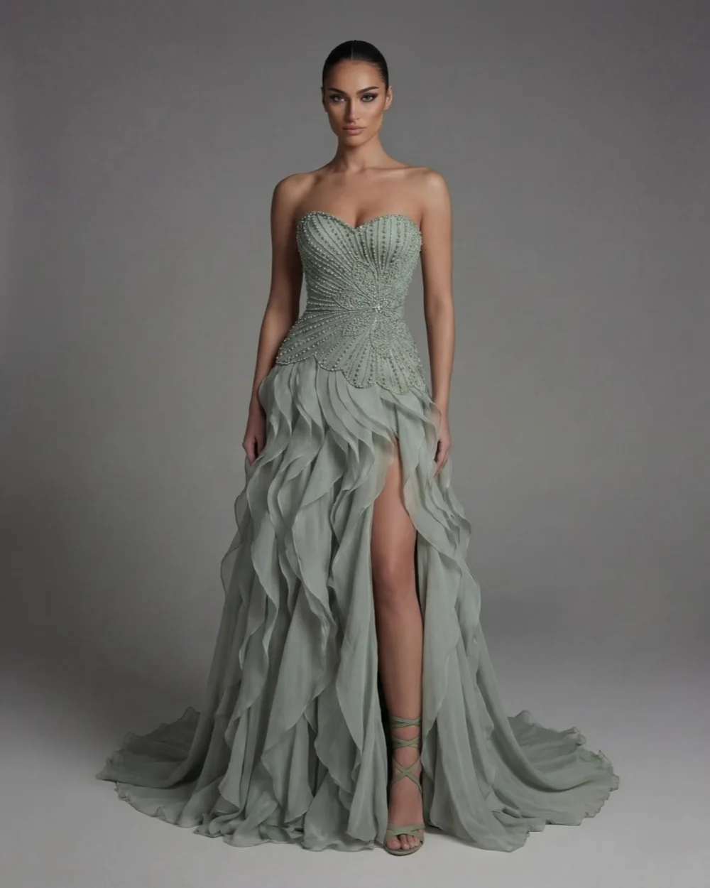 Customized Elegant Women Jersey Beading Rhinestone Ruched A-Line Evening Dress Sexy Strapless Sleeveless Floor Lenght Party Gown
Customized Elegant Women Jersey Beading Rhinestone Ruched A-Line Evening Dress Sexy Strapless Sleeveless Floor Lenght Party Gown