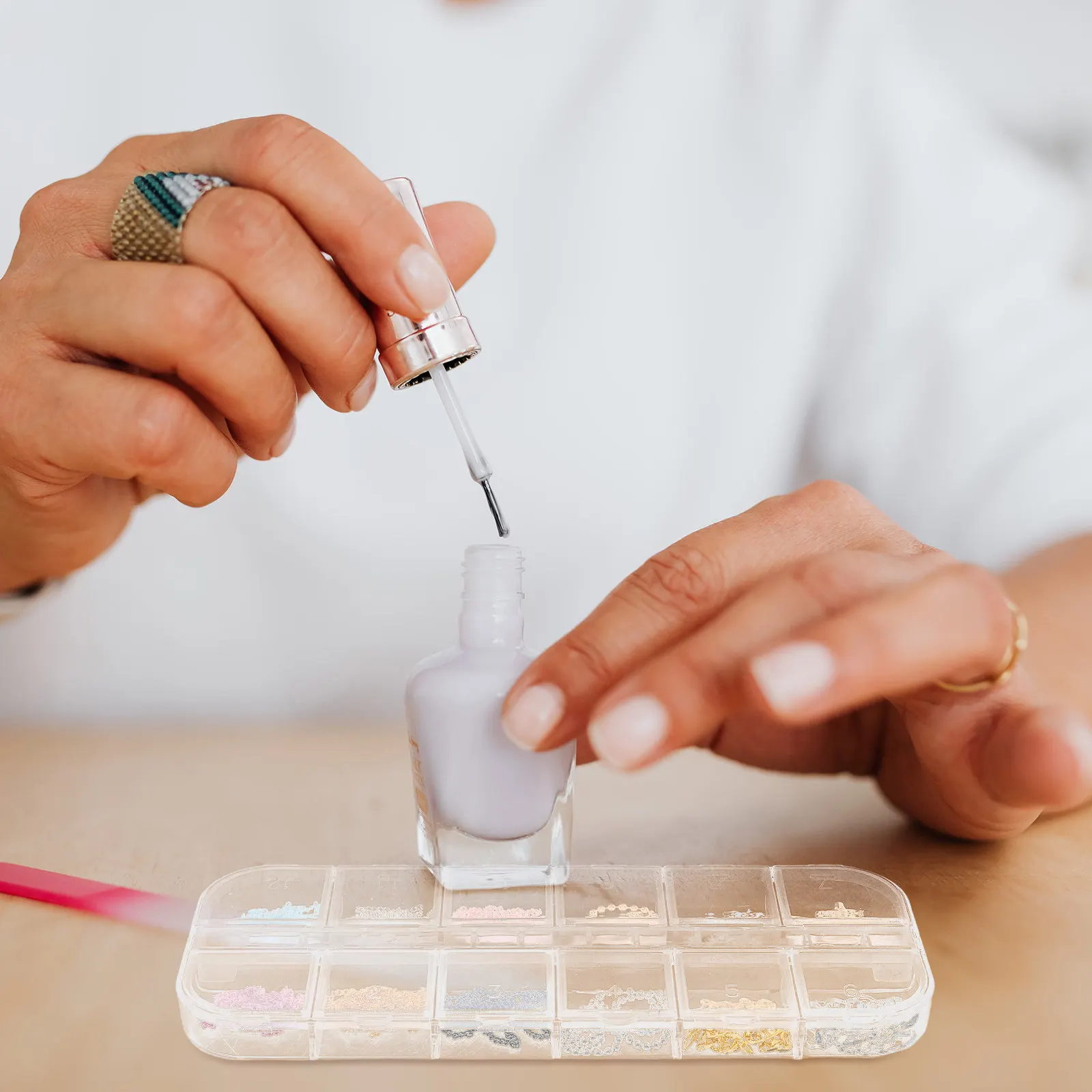 Mini Metal Nail Chains Assorted Colors Box Set 12 Styles DIY Nail Charms for Weddings Parties Festivals Jewelry Making Supplies
Mini Metal Nail Chains Assorted Colors Box Set 12 Styles DIY Nail Charms for Weddings Parties Festivals Jewelry Making Supplies