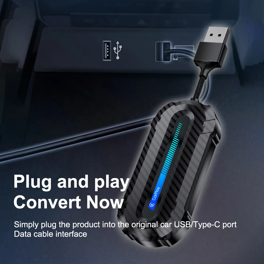 Wired To Wireless Carplay & Android Auto Mini Adapter Bluetooth-Compatible 5.0 WiFi for Factory Wired Carplay Android Auto Cars
Wired To Wireless Carplay & Android Auto Mini Adapter Bluetooth-Compatible 5.0 WiFi for Factory Wired Carplay Android Auto Cars