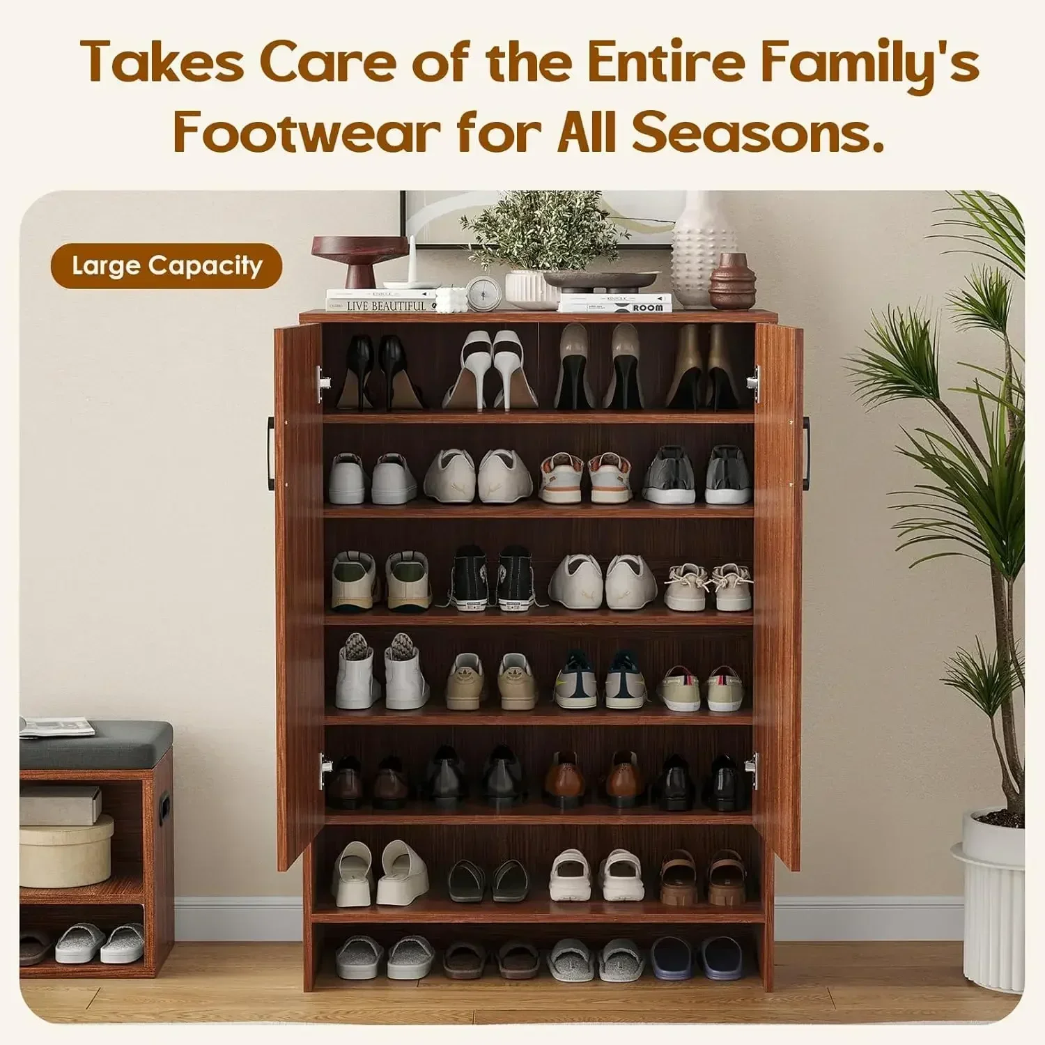 Hot-sellingShoe Cabinet with Doors, 7 Tier 28 Pairs Shoe Cabinet Storage for Entryway, Hidden Narrow Shoe Cabinets with Adjustab
Hot-sellingShoe Cabinet with Doors, 7 Tier 28 Pairs Shoe Cabinet Storage for Entryway, Hidden Narrow Shoe Cabinets with Adjustab