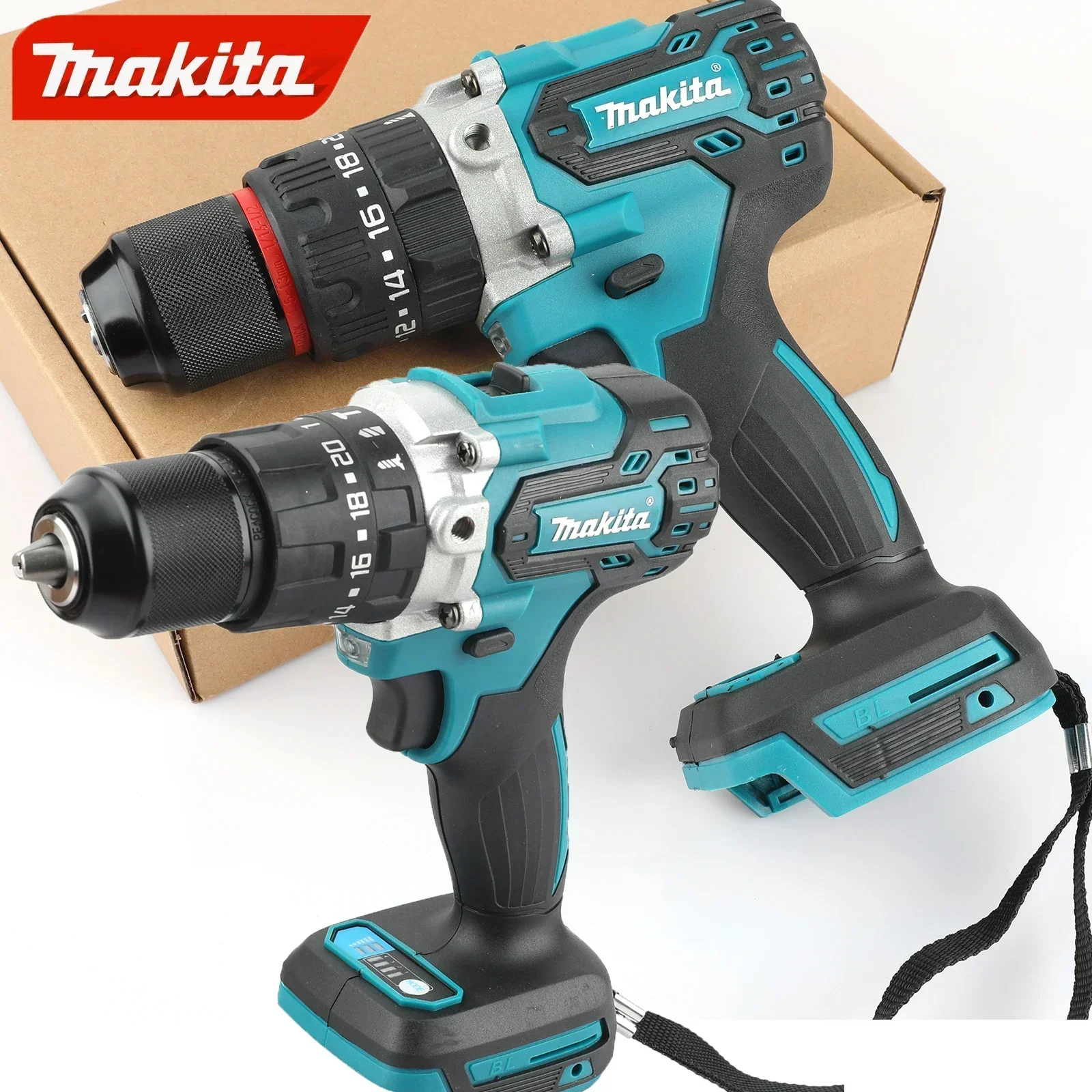 Makita DDF487 13mm red and black brushless household 18V lithium-ion charging impact drill, high torque electric screwdriver
Makita DDF487 13mm red and black brushless household 18V lithium-ion charging impact drill, high torque electric screwdriver
