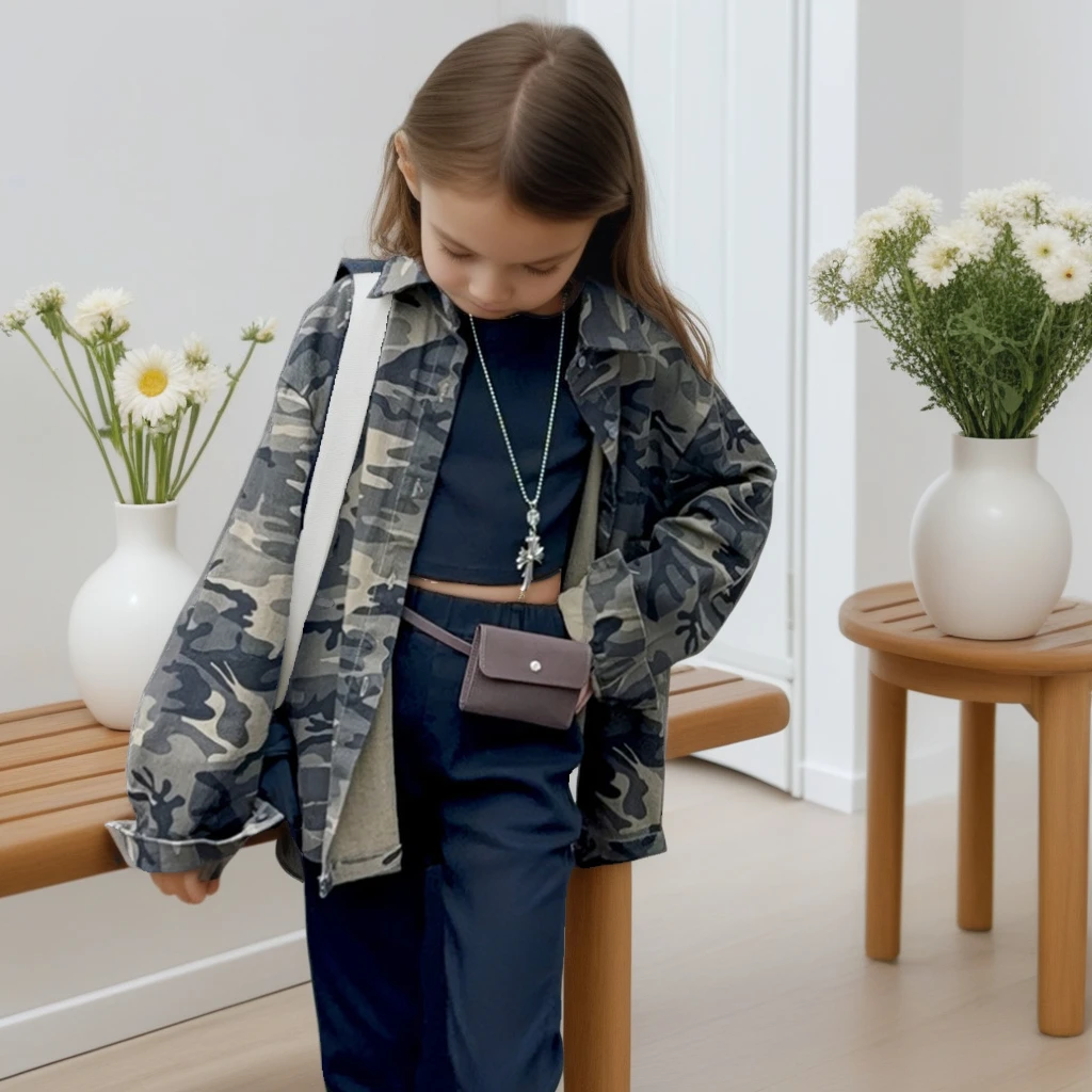 Autumn Girls Camo Jacket Stylish American Printed Shirt Outerwear Trendy Casual Versatile Tops Clothes for Teen Kids 10 12 Years
Autumn Girls Camo Jacket Stylish American Printed Shirt Outerwear Trendy Casual Versatile Tops Clothes for Teen Kids 10 12 Years
