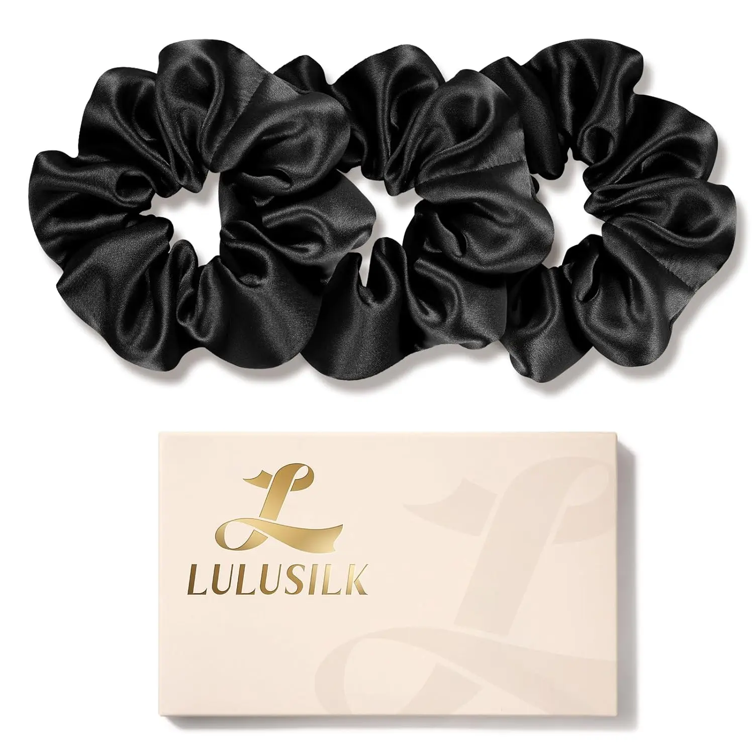 100% Mulberry Silk Hair Scrunchies for Sleep, No Damage Hair Ties for Women & Girls, Classic Black, Pack of 3
100% Mulberry Silk Hair Scrunchies for Sleep, No Damage Hair Ties for Women & Girls, Classic Black, Pack of 3