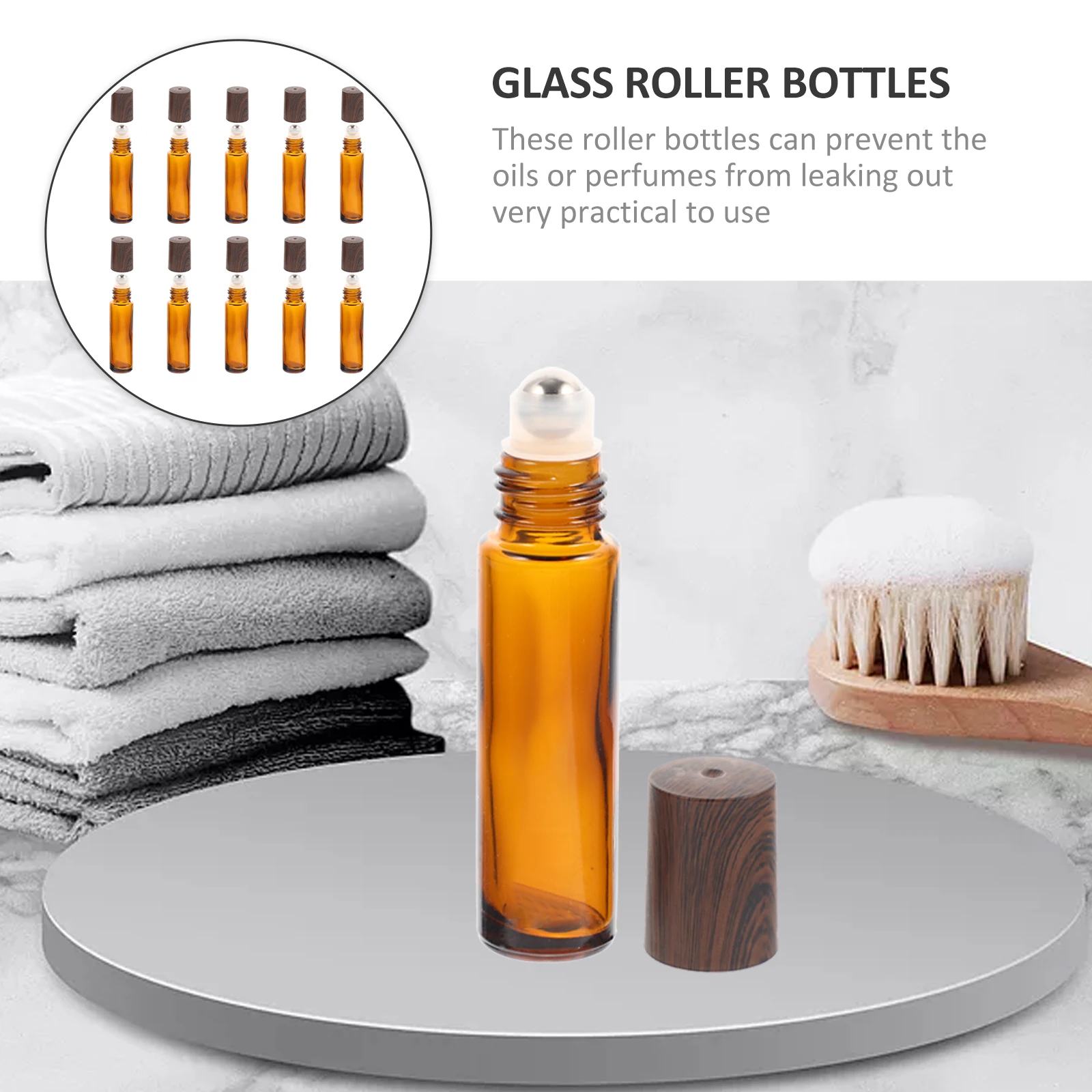 10Pcs Brown Glass Empty Roll on Bottles Travel Portable Leakproof Roller Bottles Bottle Refillable
10Pcs Brown Glass Empty Roll on Bottles Travel Portable Leakproof Roller Bottles Bottle Refillable