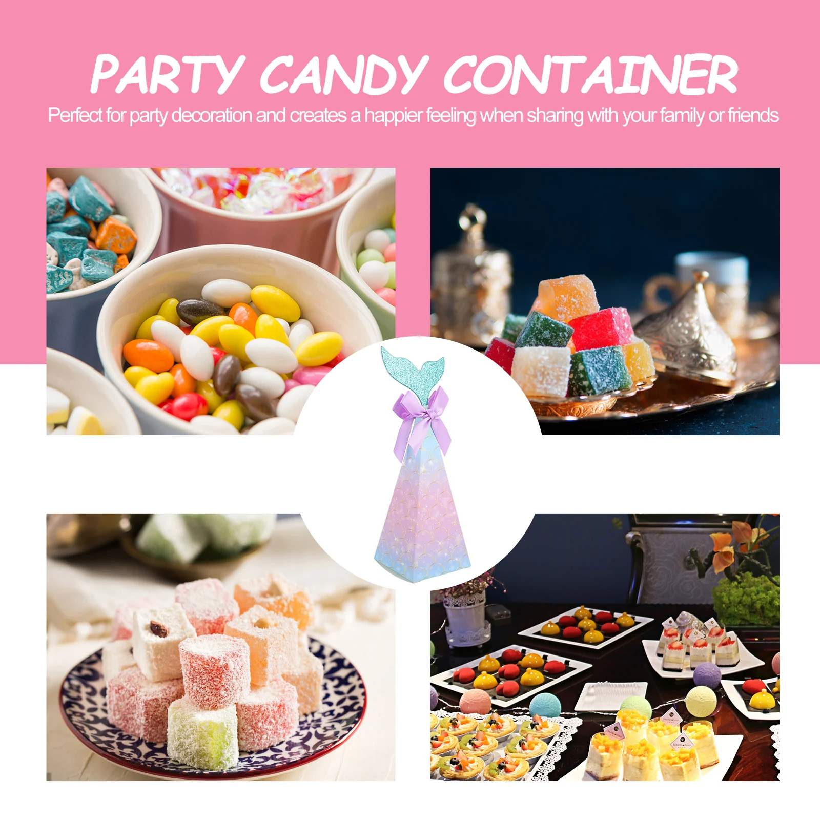 20 Pcs Mermaid Theme Wedding Party Favor Boxes Paper Candy Containers for Bridal Shower Gifts Holding Chocolates Treats Birthday
20 Pcs Mermaid Theme Wedding Party Favor Boxes Paper Candy Containers for Bridal Shower Gifts Holding Chocolates Treats Birthday