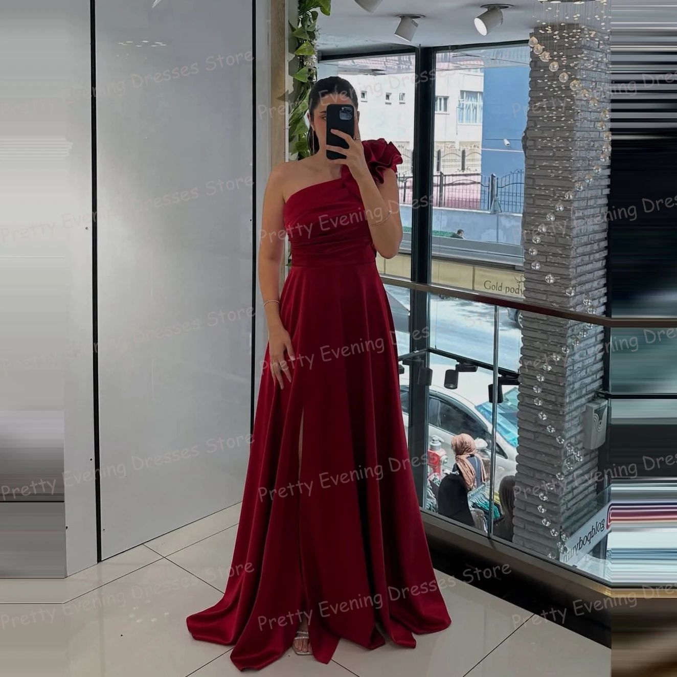 Simple Sexy Evening Dresses Woman's A Line Sleeveless One Shoulder Side Split Prom Growns Fashion Customized فساتين سهر
Simple Sexy Evening Dresses Woman's A Line Sleeveless One Shoulder Side Split Prom Growns Fashion Customized فساتين سهر