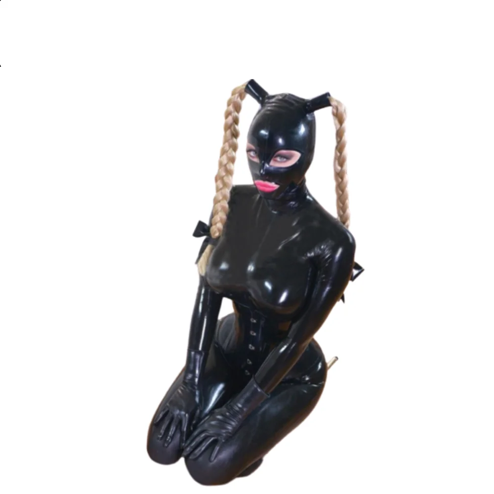 Sexy Black Unisex Latex Catsuit Party Bodysuit Rubber Clothing 3D Breast with Hood Braid Customize Back Crotch Zipper No Corset
Sexy Black Unisex Latex Catsuit Party Bodysuit Rubber Clothing 3D Breast with Hood Braid Customize Back Crotch Zipper No Corset