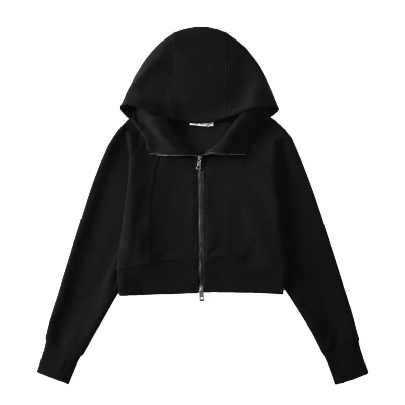 Кардиган с капюшоном на молнии для женщин, свободная повседневная спортивная короткая куртка с длинными рукавами
Кардиган с капюшоном на молнии для женщин, свободная повседневная спортивная короткая куртка с длинными рукавами