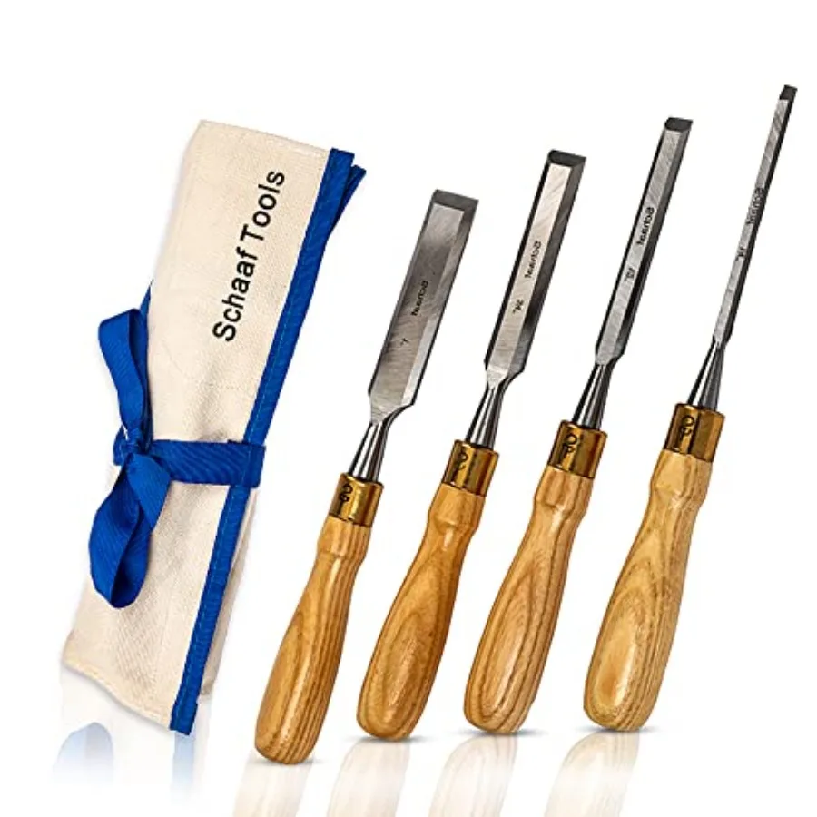 Finely Crafted Wood Chisel Set, 4 High-Performance Woodworking Chisels with Durable, Sharp CR-V Steel Blades Tempered to 60HRc,
Finely Crafted Wood Chisel Set, 4 High-Performance Woodworking Chisels with Durable, Sharp CR-V Steel Blades Tempered to 60HRc,