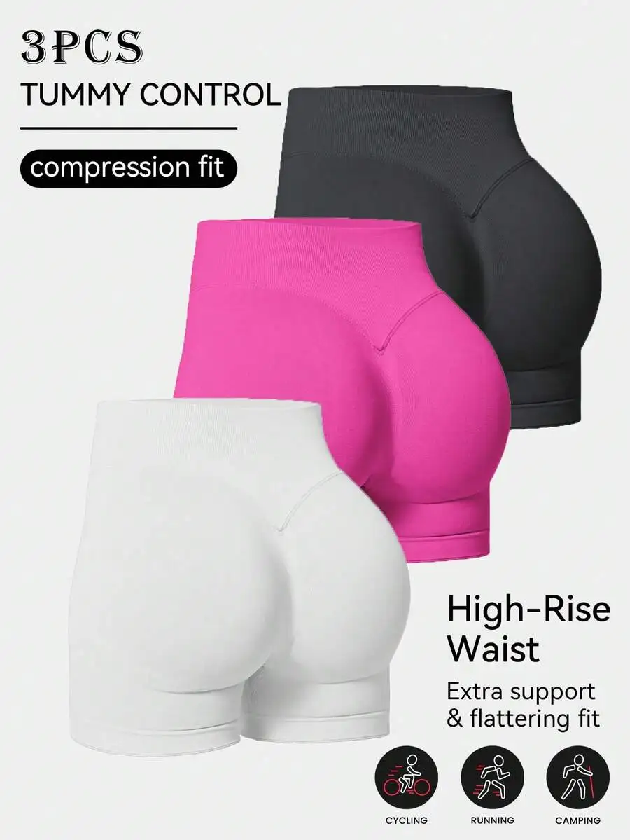 3pcs Women High Waist Compression Shorts Tummy Control Lifting Fitness Yoga Running Shorts
3pcs Women High Waist Compression Shorts Tummy Control Lifting Fitness Yoga Running Shorts