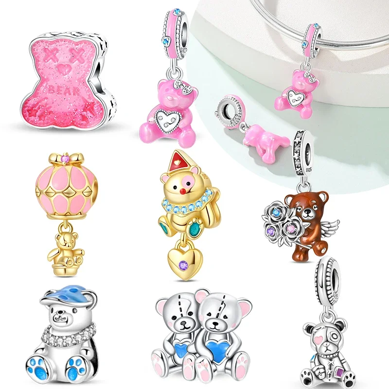 Silver 925 Charms Pink Gold Bear Jewelry Making Rose Heart Beads for Bracelets Pendant Necklace Accessories
Silver 925 Charms Pink Gold Bear Jewelry Making Rose Heart Beads for Bracelets Pendant Necklace Accessories