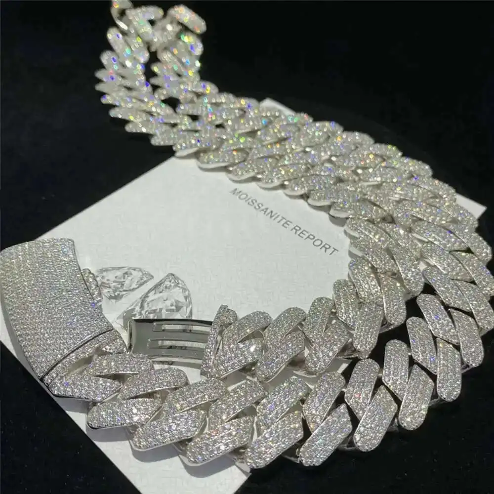 Full Iced Out d Color Vvs1 Moissanite Cuban Bracelet Bling Round Diamond Hip Hop Necklace 925 Solid Silver Men Cuban Link Chain
Full Iced Out d Color Vvs1 Moissanite Cuban Bracelet Bling Round Diamond Hip Hop Necklace 925 Solid Silver Men Cuban Link Chain