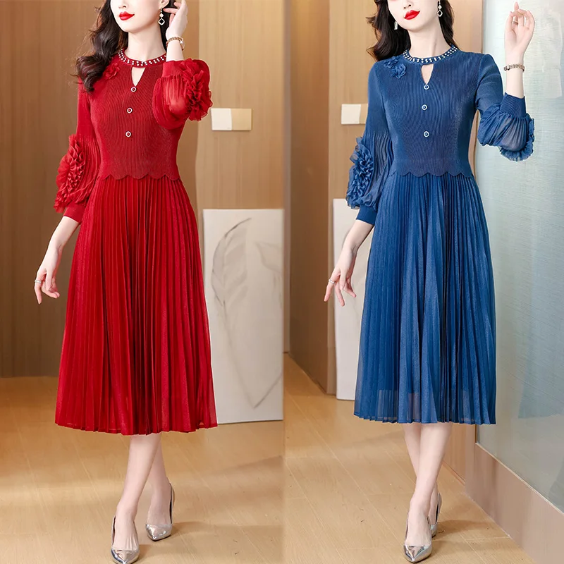 Новинка осени: модное приталенное платье миди с плиссировкой и высокой талией из полиэфирного волокна для повседневной носки
Новинка осени: модное приталенное платье миди с плиссировкой и высокой талией из полиэфирного волокна для повседневной носки