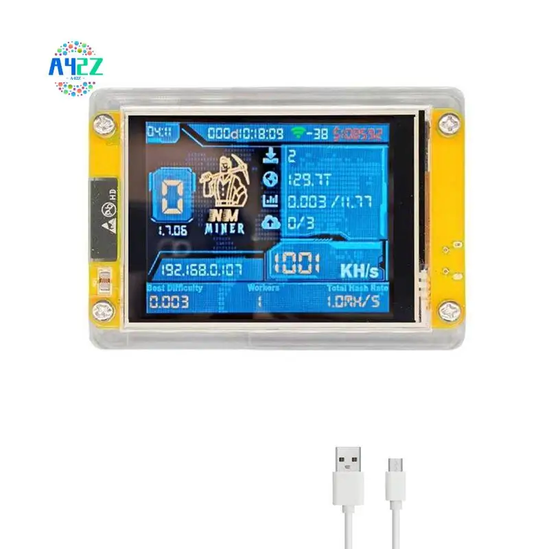 A42Z-1010KH/S Nmminer Nerdminer Bitcoin Crypto Solo Miner 2.8 Inch Smart Display Nerdminer Upgraded 1010KH/S Harshrate
A42Z-1010KH/S Nmminer Nerdminer Bitcoin Crypto Solo Miner 2.8 Inch Smart Display Nerdminer Upgraded 1010KH/S Harshrate