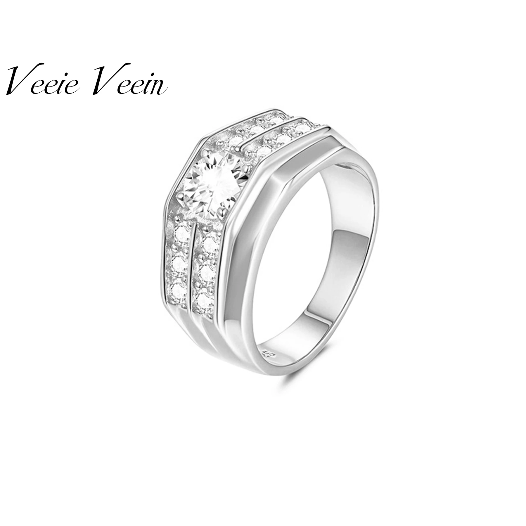 Veeie Veein Luxury Brand S925 Sterling Silver Ring Moissanite GRA Certificate Ring Fashionable And Versatile Accessory For Men
Veeie Veein Luxury Brand S925 Sterling Silver Ring Moissanite GRA Certificate Ring Fashionable And Versatile Accessory For Men