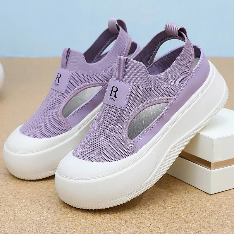 Korean Style Breathable Hollow out Thick Heel Platform Sandals Women's Summer Casual Fashion Flat Bottom Pumps Open Toe
Korean Style Breathable Hollow out Thick Heel Platform Sandals Women's Summer Casual Fashion Flat Bottom Pumps Open Toe