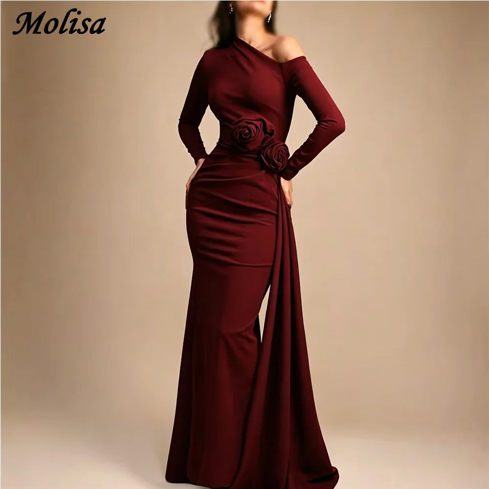 Elegant Formal Evening Off Shoulder Floor Length Mermaid Prom Dresses 3D Flower Long Sleeve Party Dresssed Customized
Elegant Formal Evening Off Shoulder Floor Length Mermaid Prom Dresses 3D Flower Long Sleeve Party Dresssed Customized