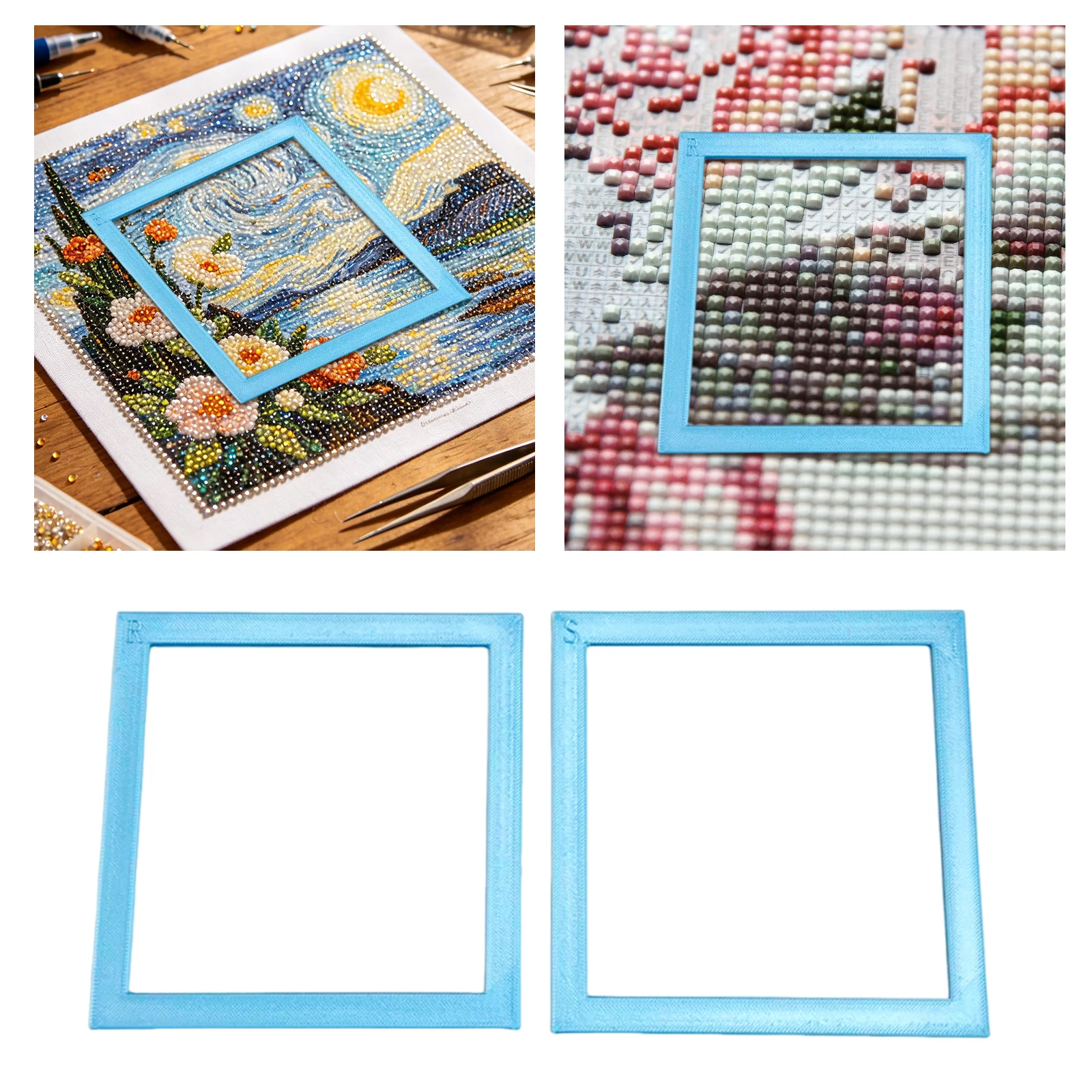 2Pcs Diamond Art Square Auxiliary Frame 3D Printing Diamond Art Desk Positioning Frame for Handicraft Enthusiasts Gift
2Pcs Diamond Art Square Auxiliary Frame 3D Printing Diamond Art Desk Positioning Frame for Handicraft Enthusiasts Gift