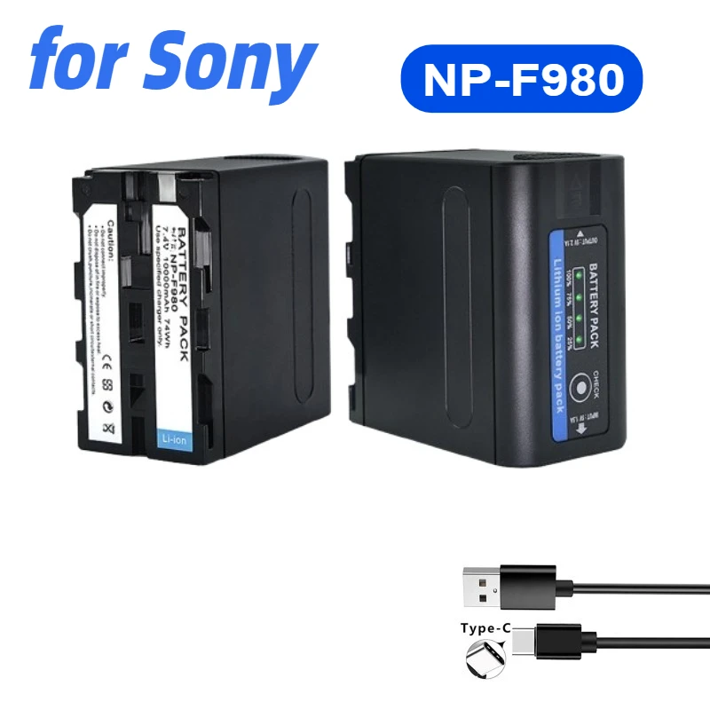 NP-F980 NP-F970 NPF960 NP F970 Battery with USB Charge Output for Sony PLM-100 CCD-TRV35 MVC-FD91 MC1500C
NP-F980 NP-F970 NPF960 NP F970 Battery with USB Charge Output for Sony PLM-100 CCD-TRV35 MVC-FD91 MC1500C