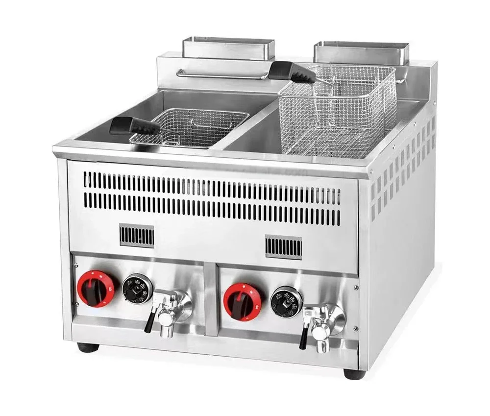 High Quality Stainless Steel Commercial Gas Deep Fryer Chicken Chips Kitchen Equipment Deep Fryer
High Quality Stainless Steel Commercial Gas Deep Fryer Chicken Chips Kitchen Equipment Deep Fryer